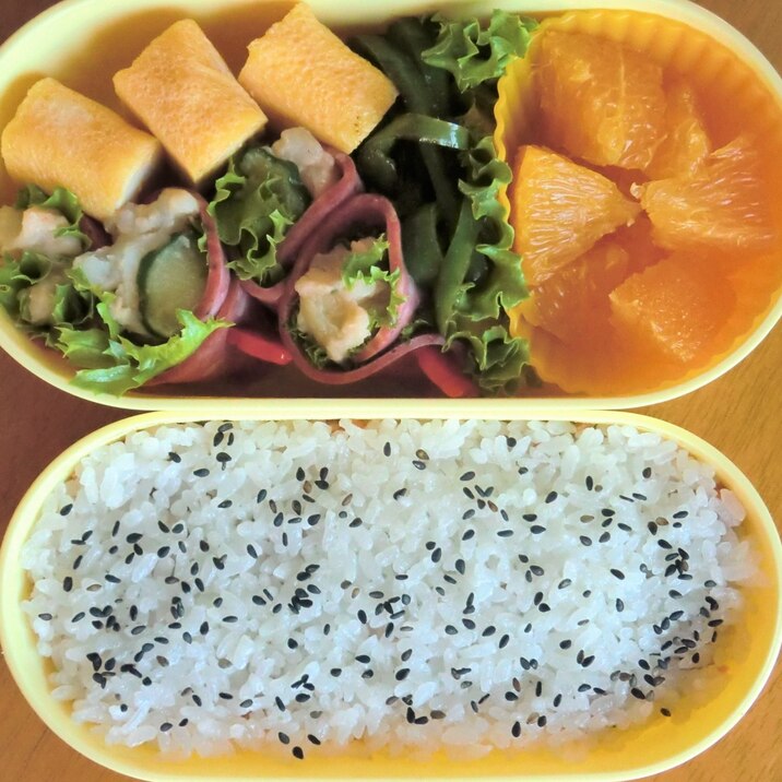 こどものお弁当★鮭マヨ＆ごま塩二段ごはん